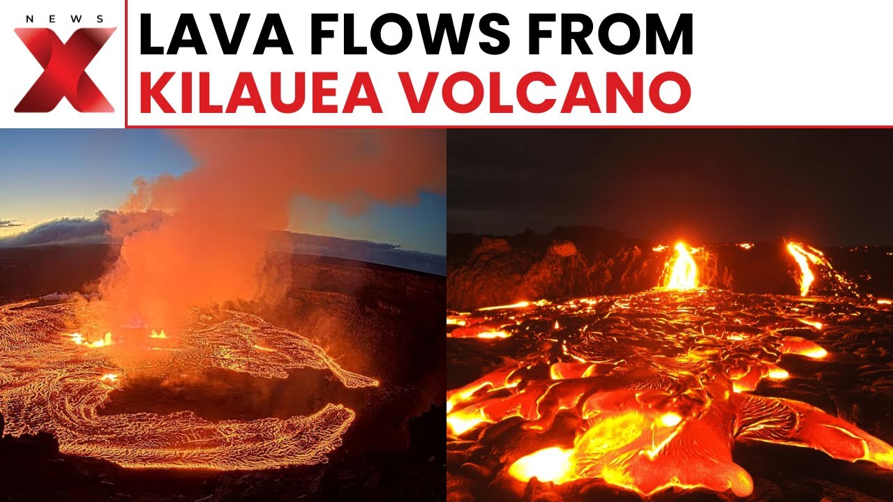 Kilauea volcano eruption in Hawaii, image size:1280x720
