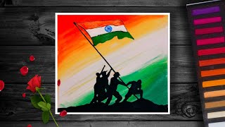 Independence day soft pastel drawing 🇮🇳 whats app status #shorts #short screenshot 3