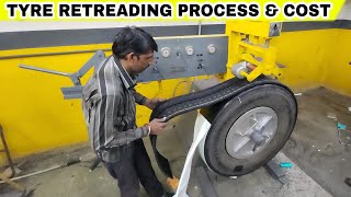 Tyre Retreading 💥 Full Process 💥 Amazing Process Of Ringtread On Old Tyre @UshaKiKiran