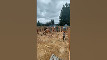 Interior walls and sweatin balls #building #framing #newhomeconstruction #tools #timelapse #shorts