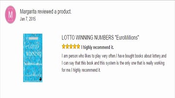 LOTTO WINNING NUMBERS "Euromillions" (Positive customer review)