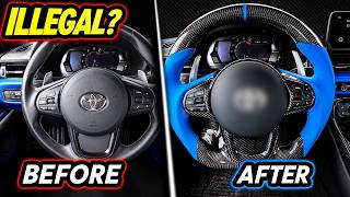 Supra Mk5 Carbon Fiber Steering Wheel Trim Upgrade! 🔥 Easy Install! • Extreme Online Store