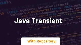 java transient