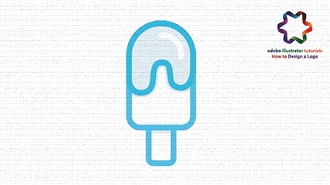 Professional Flat Design Tutorial - Create ice cream icon logo design in adobe illustrator
