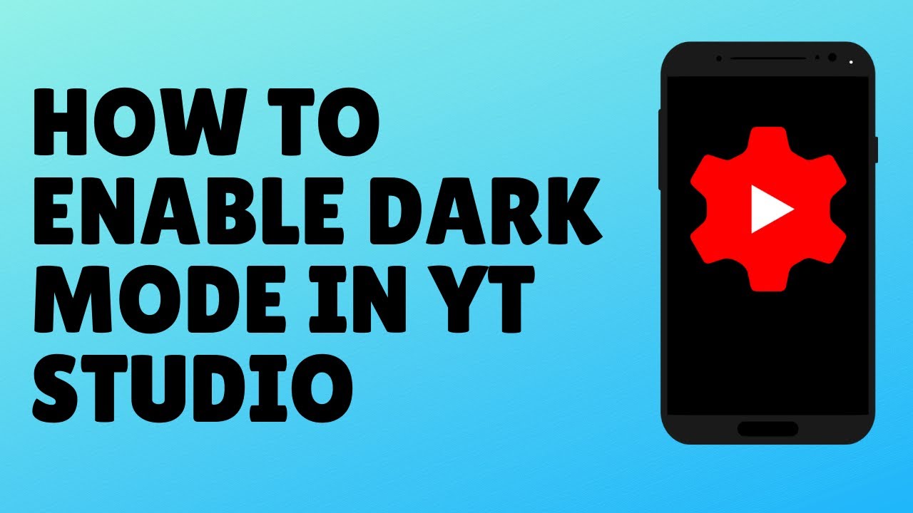 How to Turn/Enable Dark Mode in Youtube Studio App YT