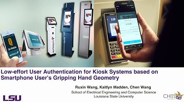 Two-factor User Authentication for Kiosks