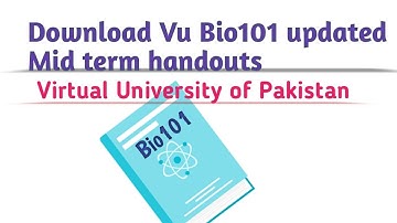Vu Bio 101 updated handouts 2022 download