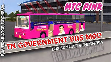 💫BRAND NEW MTC PINK BUS MOD💕/💖பெண்களுக்கு இலவசம்💖/TEST DRIVE😎#bussimulatorindonesia #bussid