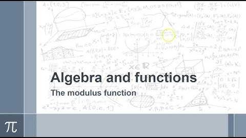 Introduction to the modulus function*