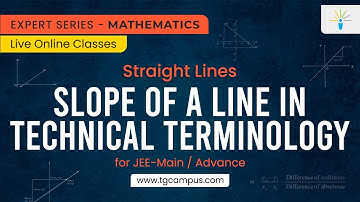 Slope of a Line in Technical terminology | Straight Lines | JEE | Mathematics - TG Campus