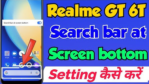 Realme GT 6T me Google search bar ko home screen per kaise laye | Realme gt 6t google search bar