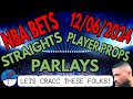 NBA Picks Today 12/06/2024 | FREE NBA Best Bets, Straights, Player Props, And Parlays!