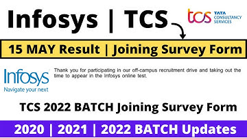 Infosys 15 May Result Declared | Interview Guidelines Changed | TCS Joining Letter Survey 2022-2020