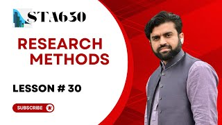 STA630 Lesson 30: Data Transformation || Business Research Methods || Short Lecture