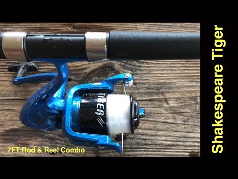 shakespeare tiger 7' spinning rod and reel combo 