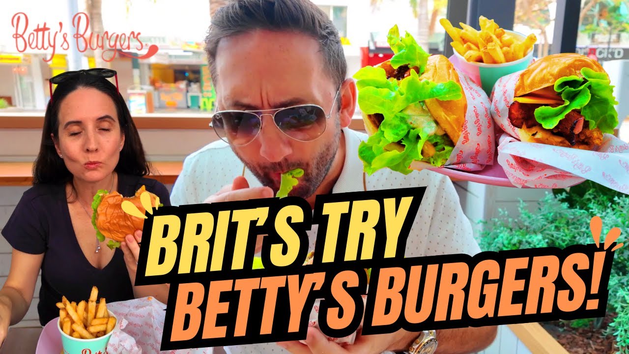 BRITS try BETTY'S BURGERS!!!