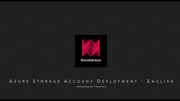 Create/Deploy Azure Storage - English