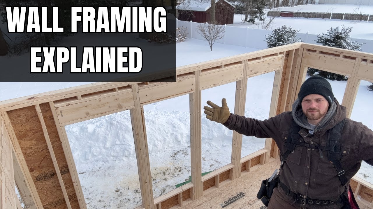 How to Frame a Wall | Stud Layout, Window & Door Openings (Sunroom Build Ep. 3)