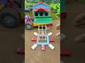 🚜 DIY Mini Construction | Cement Pillar Frame Build #shorts #youtubeshorts