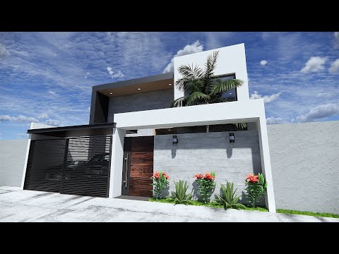 PLANO DE CASA CON ALBERCA 10x20m