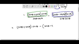 Precalculus Simplify trig expression using common denominator