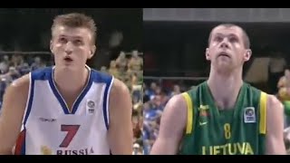 Andrei Kirilenko (29 pts) vs Ramunas Siskauskas (30 pts) | Eurobasket 2007 SF