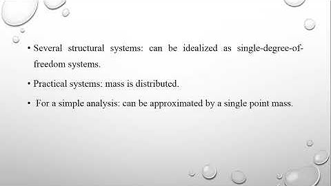 Single Degree of Freedom: Free Vibration (Structural Dynamics)