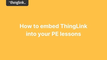 How to embed ThingLink into your PE lessons