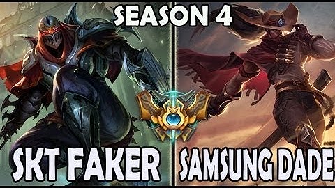 SKT  T1 Faker vs Dade 1v1 Zed vs Yasuo