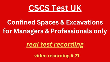 CSCS Card UK | CSCS Test 2024 | CSCS Test for MAP |#cscscard | #21 #confinedspace #manager