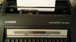 Typewriter CASIO - Casiowriter CW- 650 - print from memory