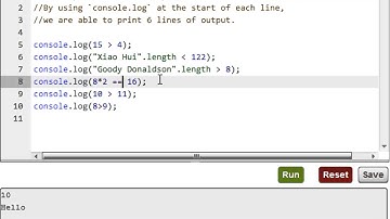 Codecademy: JavaScript Lessons- 3- Make your computer think