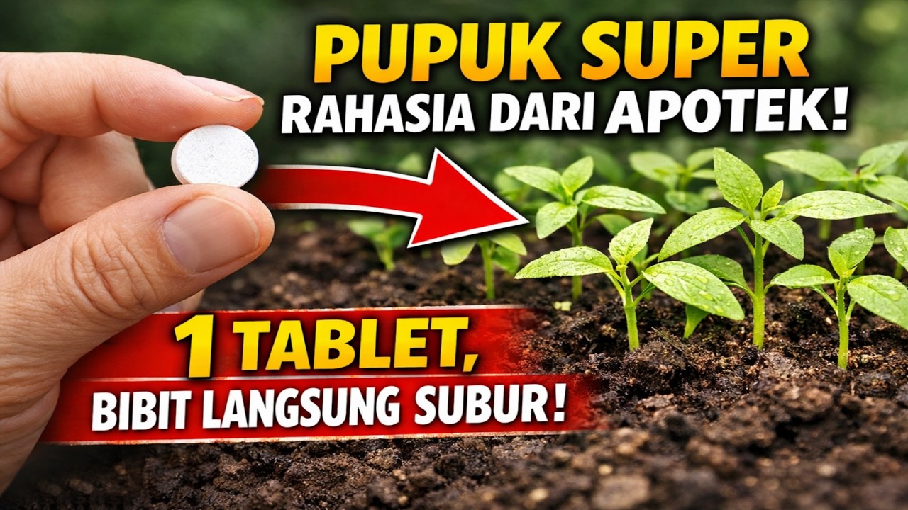 TERBONGKAR! Pupuk SUPER Rahasia dari Apotek. Cukup 1 Tablet, SEMUA Bibit Tumbuh Subur di Februari!