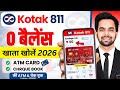 Kotak Mahindra Bank Open Account Zero Balance | Kotak 811 Account Opening Online Zero Balance