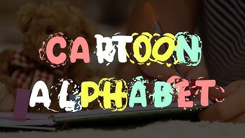 Cartoon Alphabet After Effects Templates