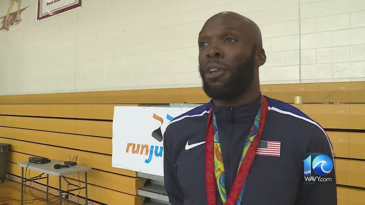 LaShawn Merritt holds track clinic at Pasquotank Co. HS