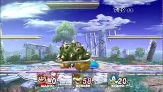 SSBB Minus (TAS) Mario vs 2 CPU's Lv.9