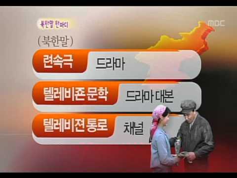 북한말 한마디(텔리비전 용어)