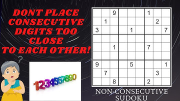Tips To crack a Non-Consecutive Sudoku Easily