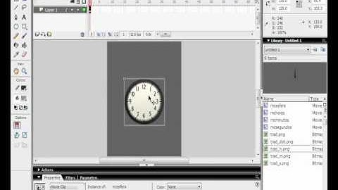 Como Hacer un Reloj Análogico en flash 8