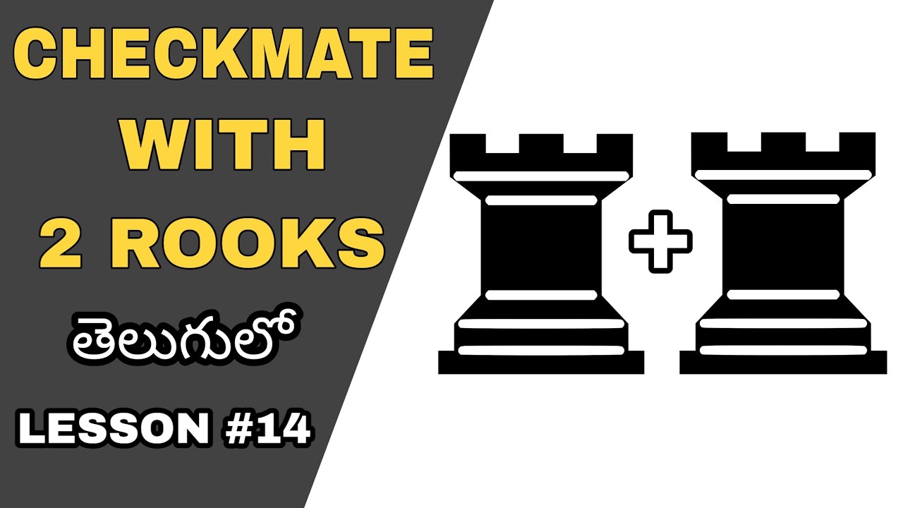 Two Rook Same Row Checkmate Checkmating the with two rooks in telugu | Checkmate with 2 rooks in ...
