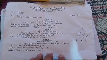 Atomic and molecular physics msc 2nd sem