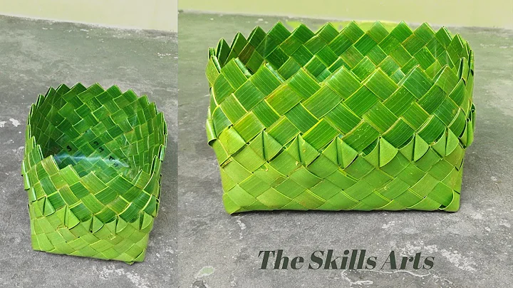 Amazing Coconut Palm Leaf Rectangular Basket / नारियल के पत्ते का टोकरी। / #theskillsarts