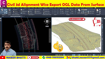 Civil 3d Alignment Wise Export OGL Data From Surface