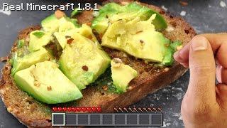 Real Life Minecraft Cooking - TOASTED AVOCADO