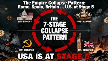Het patroon van de ineenstorting van het Britse Rijk: Rome, Spanje, Groot-Brittannië... VS in fase 5