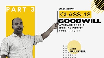 Goodwill | Average profit Method | Partnership | Chapter2 | Class12 | Part3 |CBSE,ISC,WB| Sujit sir