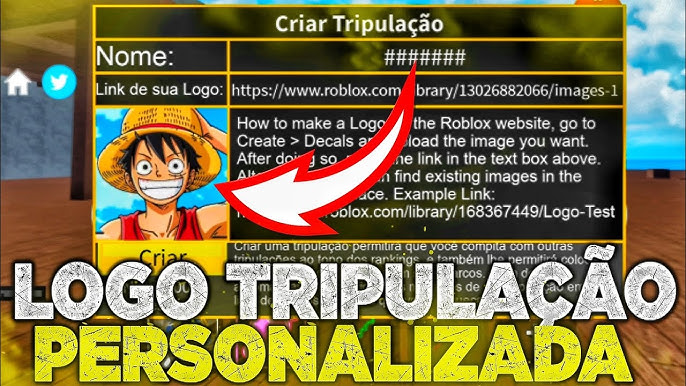 COMO CRIAR TRIPULAÇÃO COM LOGO BLOX FRUITS 2022 (ROBLOX) blox