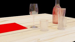 Making Glasses On A Table In Blender