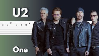 PDF Sample U2 - One guitar tab & chords by Stunning Music Tabs.